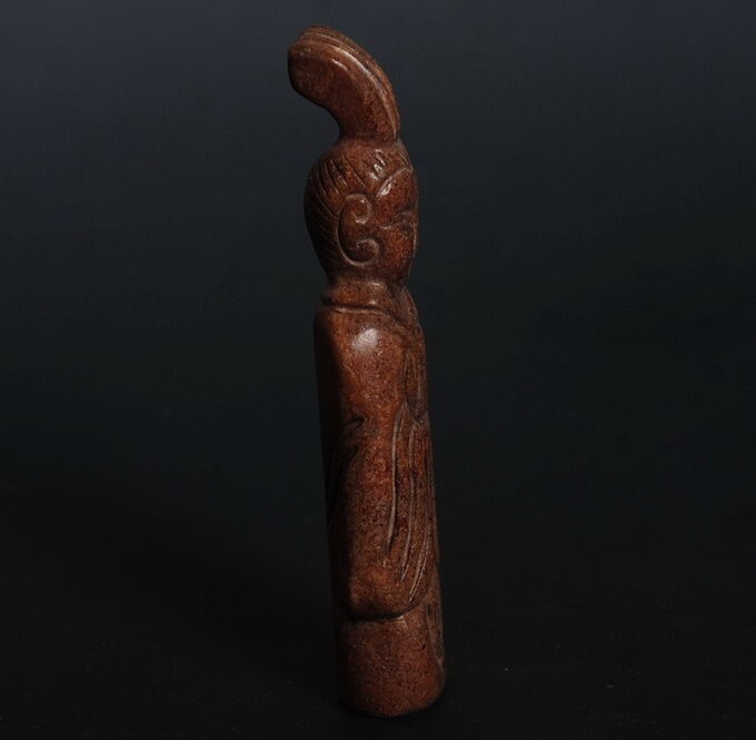 Chinese Folk culture Han dynasty style eremite statue! simple stone Carved