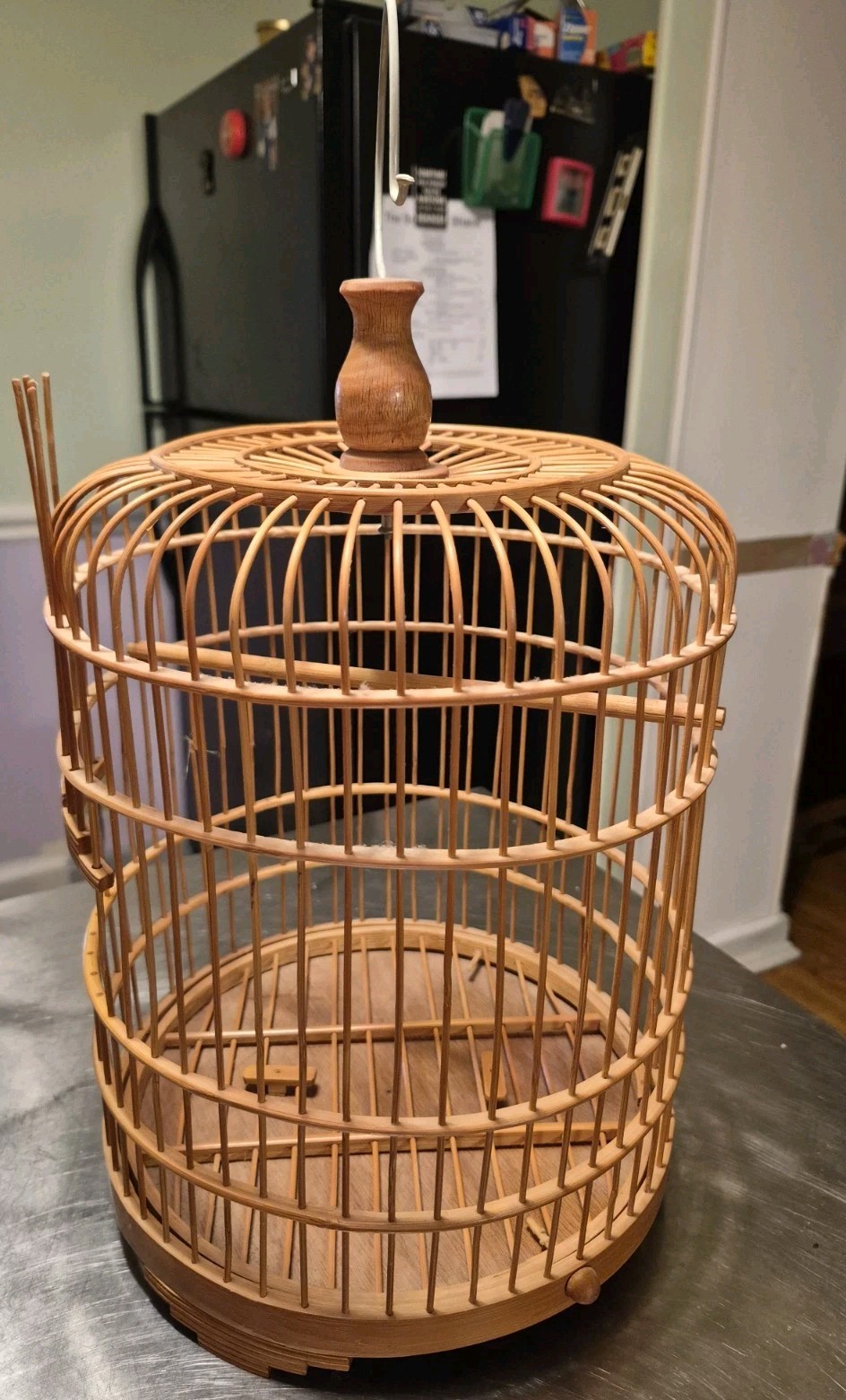 Vintage Chinese Bamboo Song Bird Bird Cage 14.5″h × 10″ w