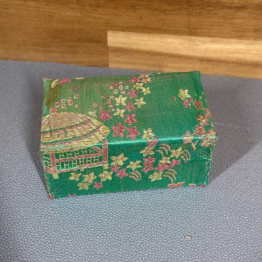 Vintage Cloisonne Health Ball Set Sun Moon Stars in Silk Box Chinese Baoding