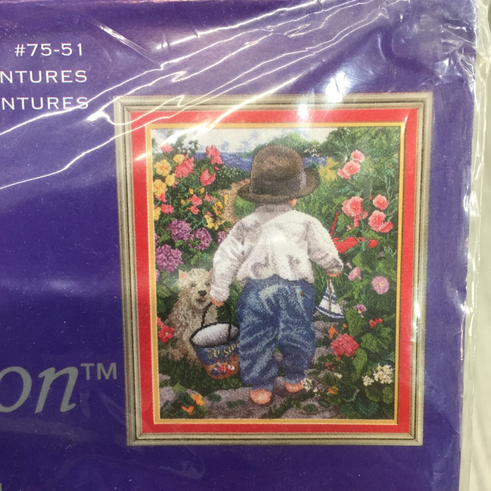 Vtg Janlynn Platinum Collection New Adventures Cross Stitch Kit Boy Seaside NEW