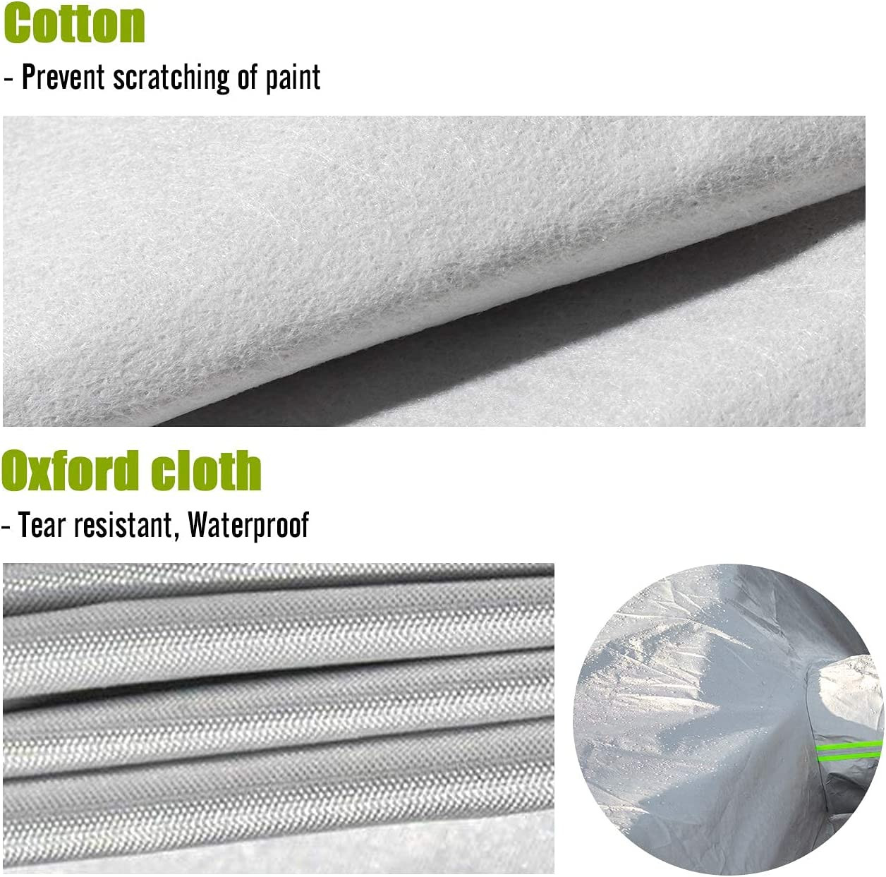 Hatchback Car Cover 5 Layers Universal Fit Sun Rain Windproof Dustproof NEW