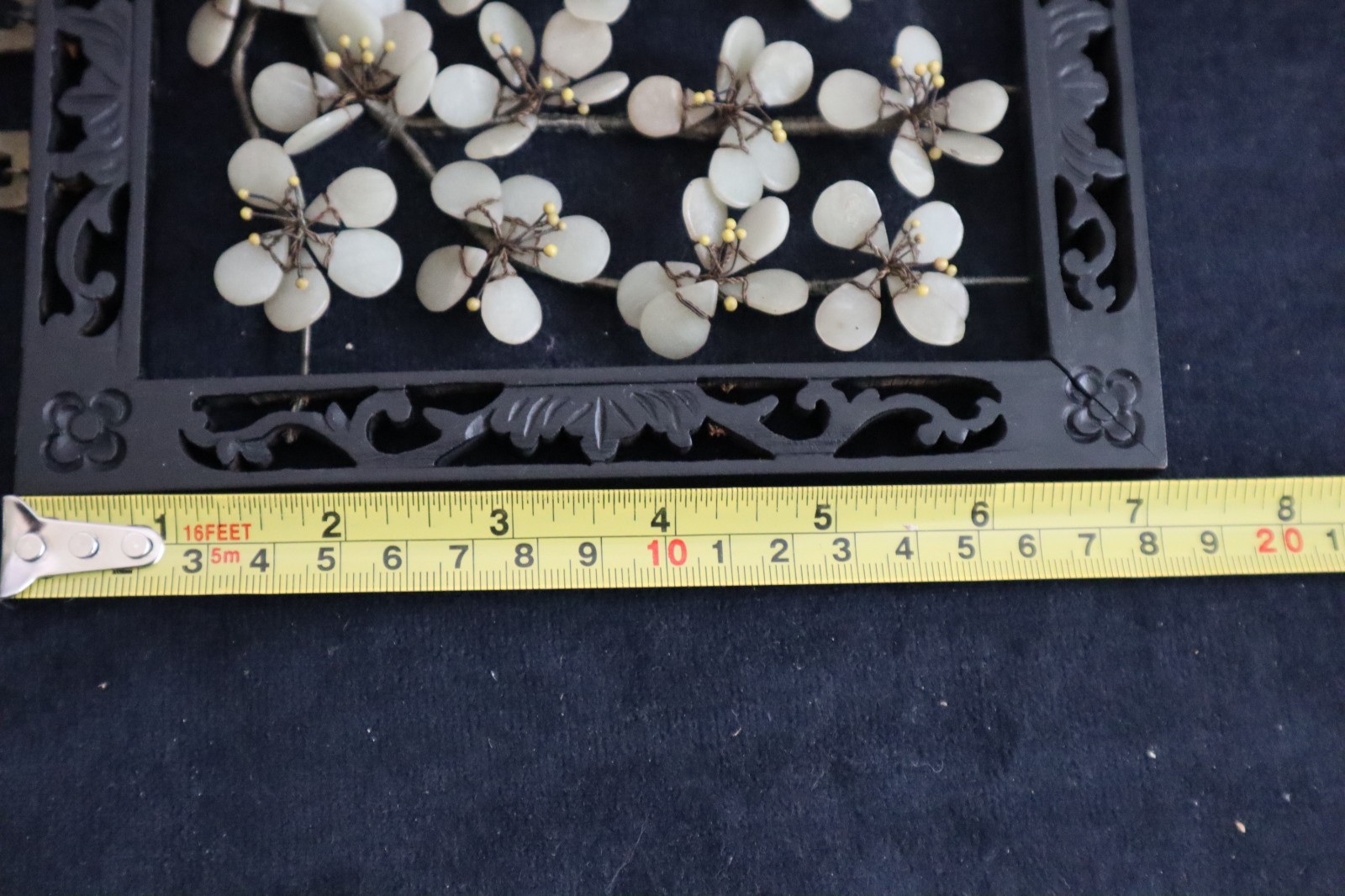 2 Vintage Chinese 3D Jade Stone Hanging Wall Plaque