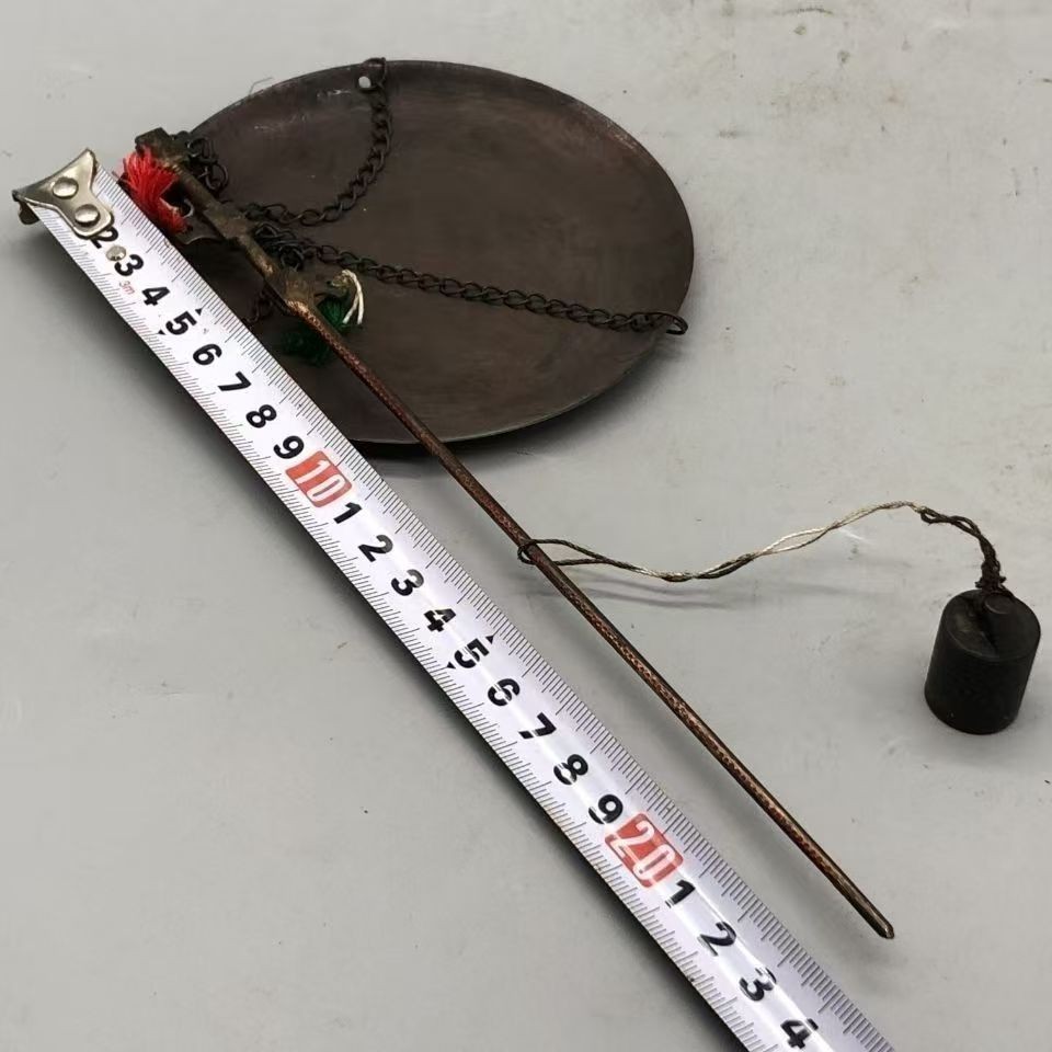 Vintage Copper Chinese Steelyard Mini Balance Herbal Weighing Collectible Decor