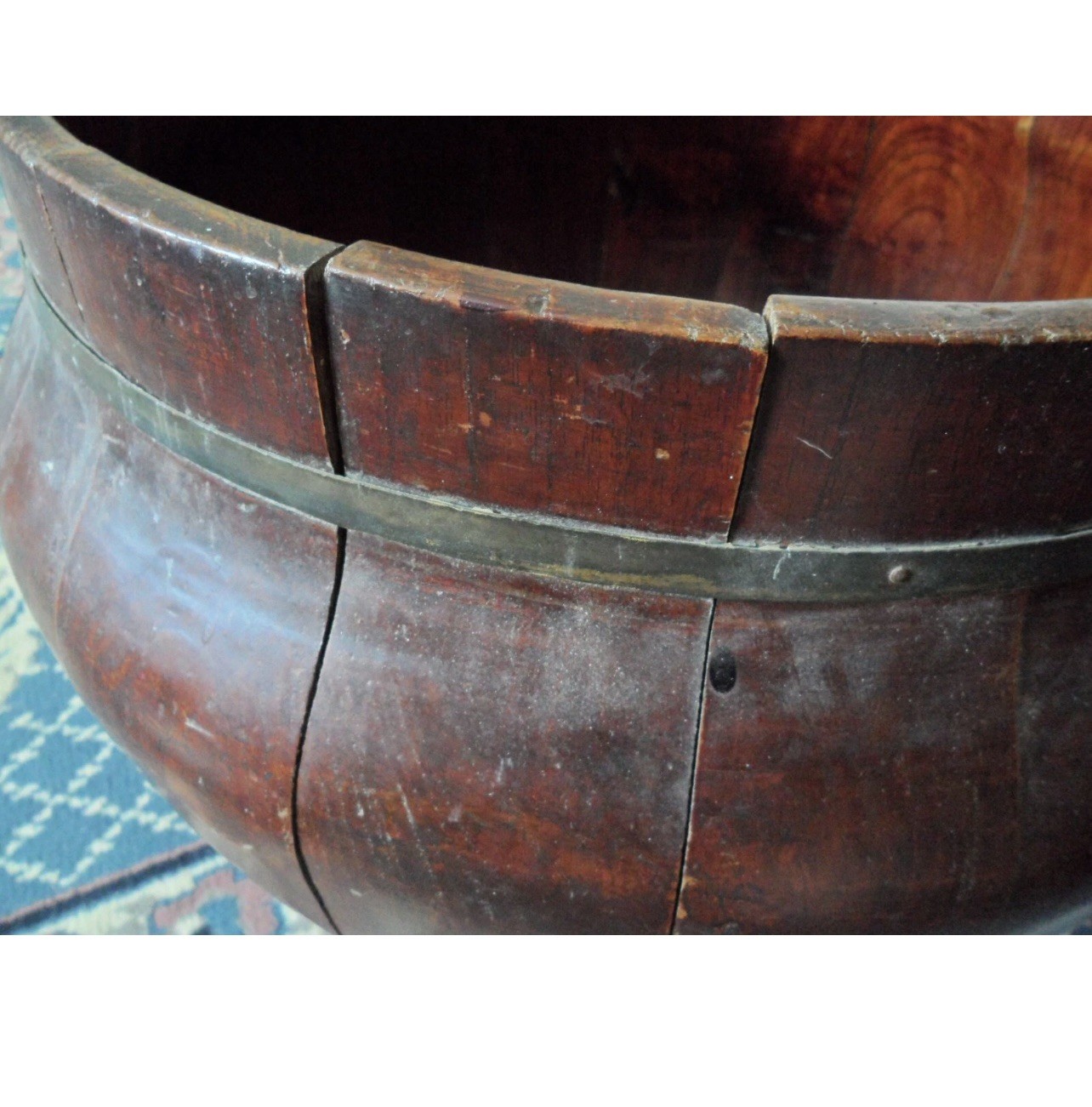 Antique Chinese Wood Rice Barrel Solid Wood