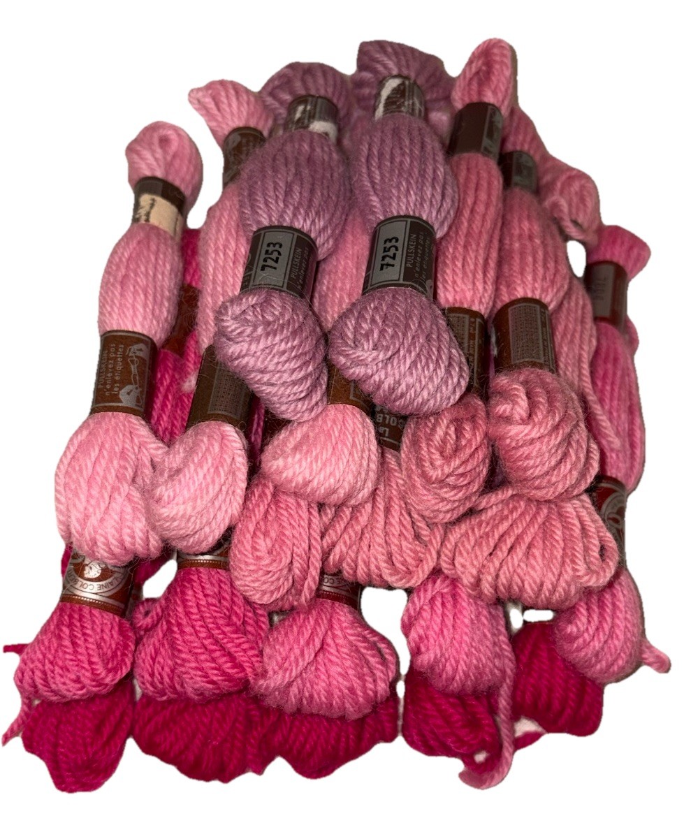DMC Laine Colbert Tapestry 100 % Virgin WOOL 20-Hank-Lot Pink-Magenta-Violet MIX