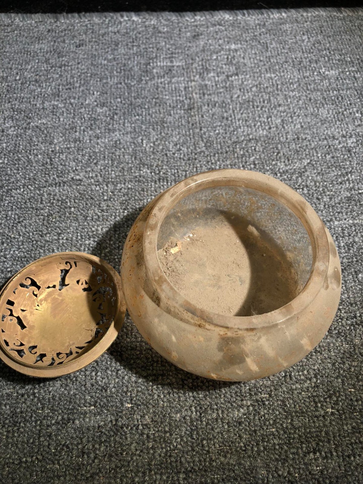 Chinese Antique coloured glaze pot handmade natural Old coloured glaze censer
