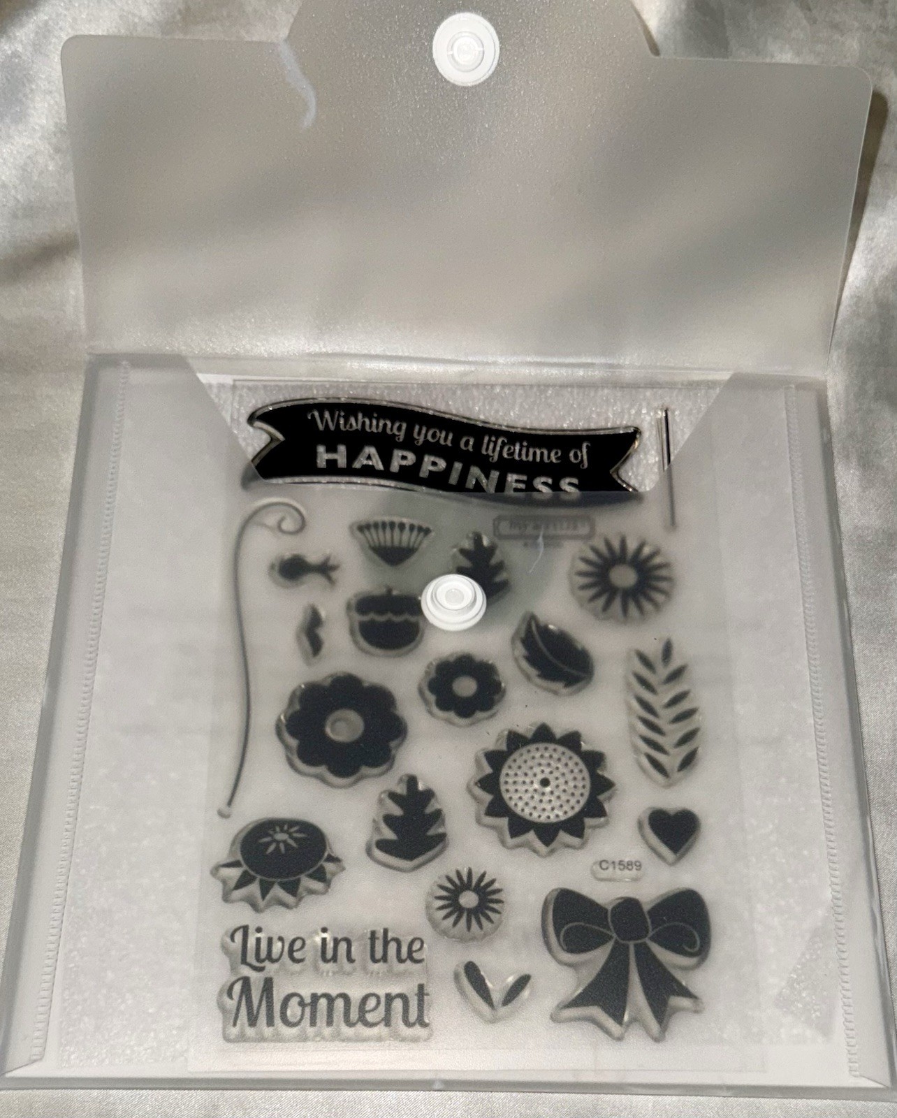 CTMH Close To My Heart Lifetime Of Happiness Acrylic Stamps C1589 Design Bouquet