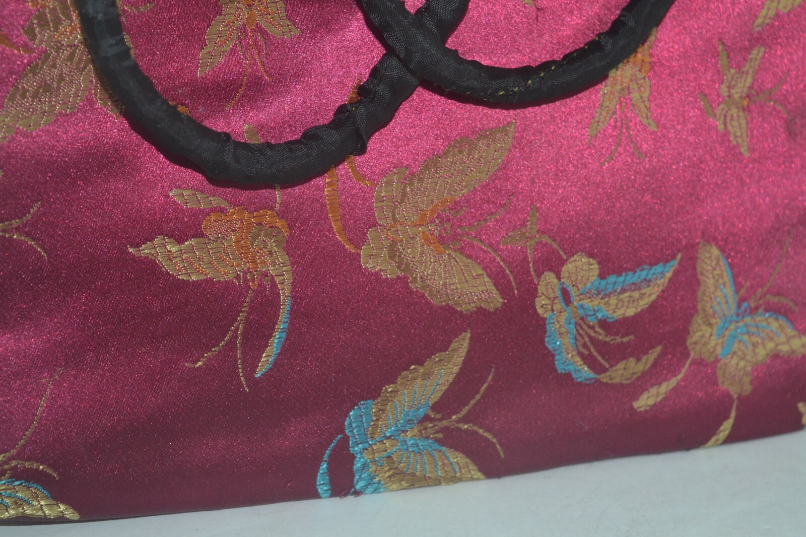 Vintage Asian Oriental Chinese Silk Purse Butterfly Empress Bag