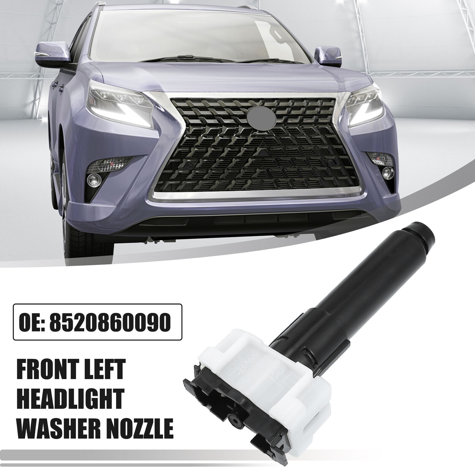 8520860090 Front Left Headlight Washer Nozzle for Lexus GX460 Base 14-17