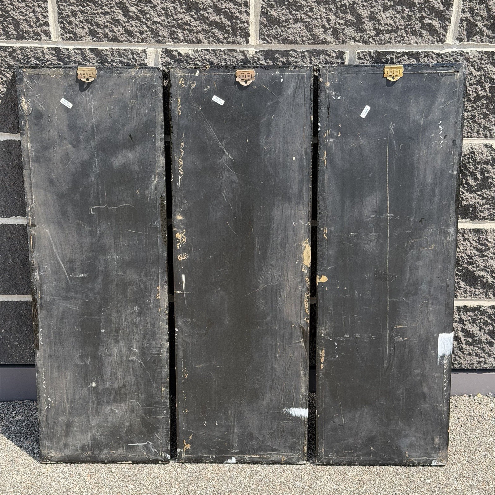 Vintage 3 Panel Mother of Pearl Geisha Wall Panels 12×36