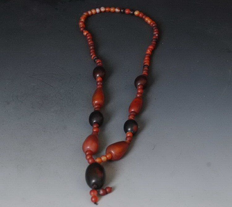 Charm China red Agate Beads Necklace! Ethnic style Simple and elegant string