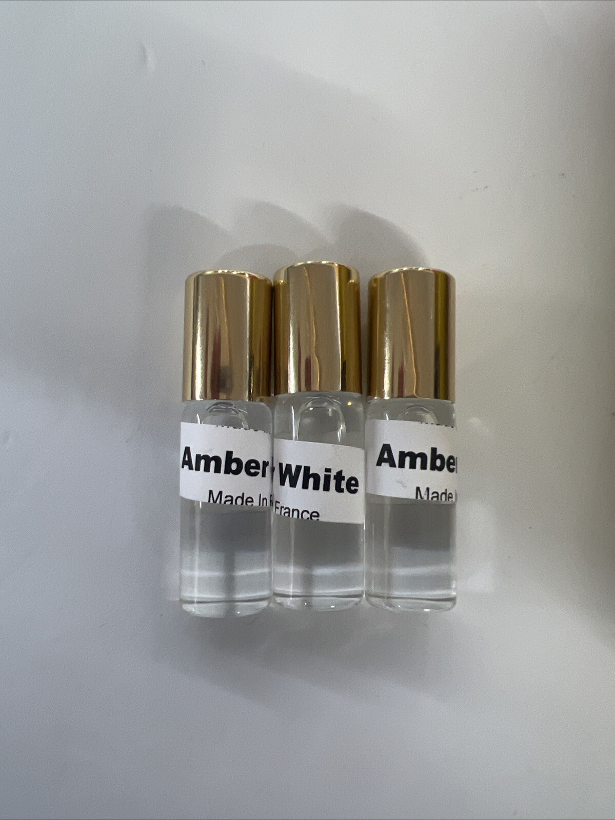 Amber White Oils, 3x 5ml. Concentrated Pure Essential/ Un-cut, Made In France.