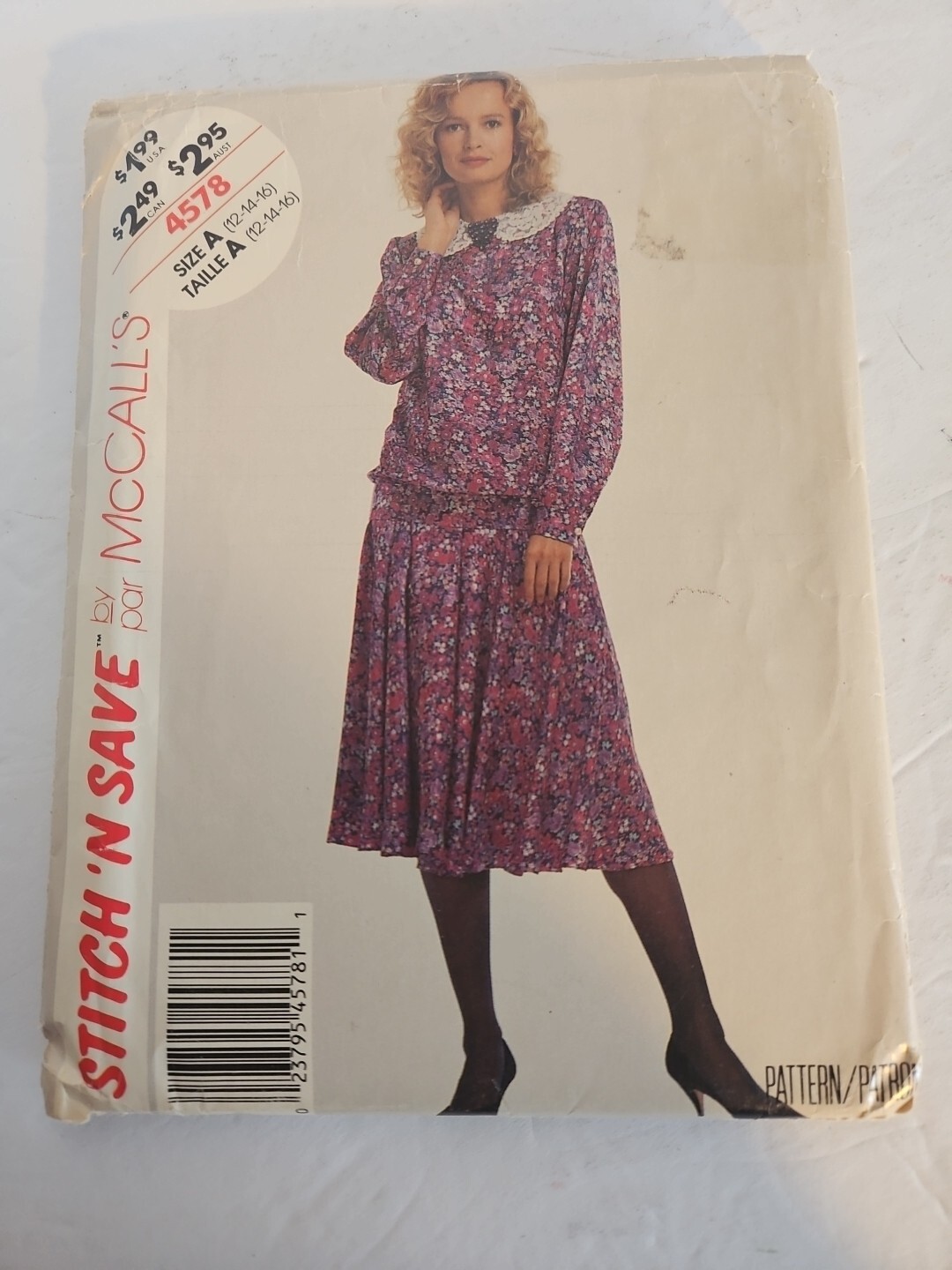 McCall’s Stich & Save 4578 Misses’ Blouse & Skirt SZ 12-14-16 UNCUT