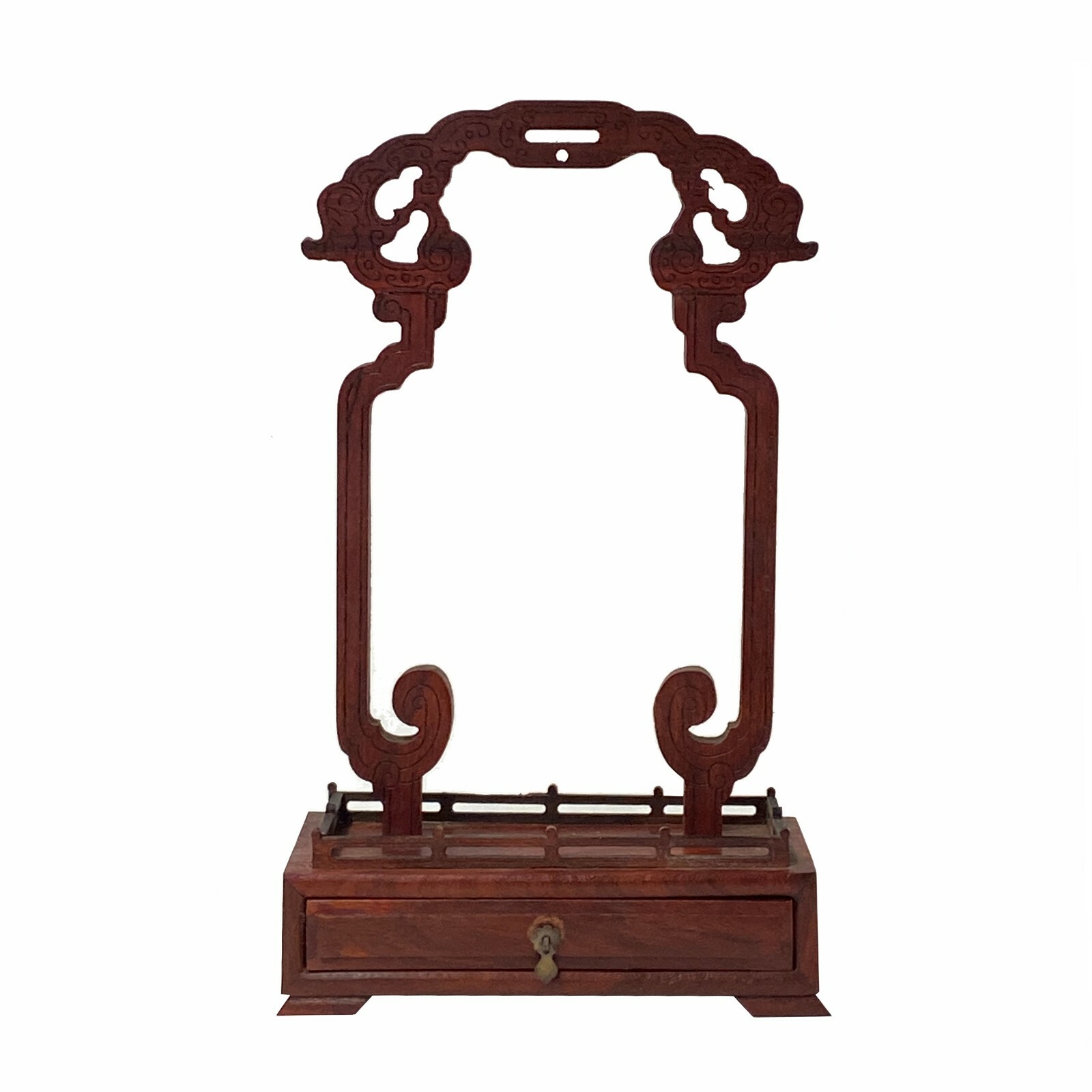 Chinese Rosewood RuYi Hanging Ring Display Stand – Miniature Easel ws1571
