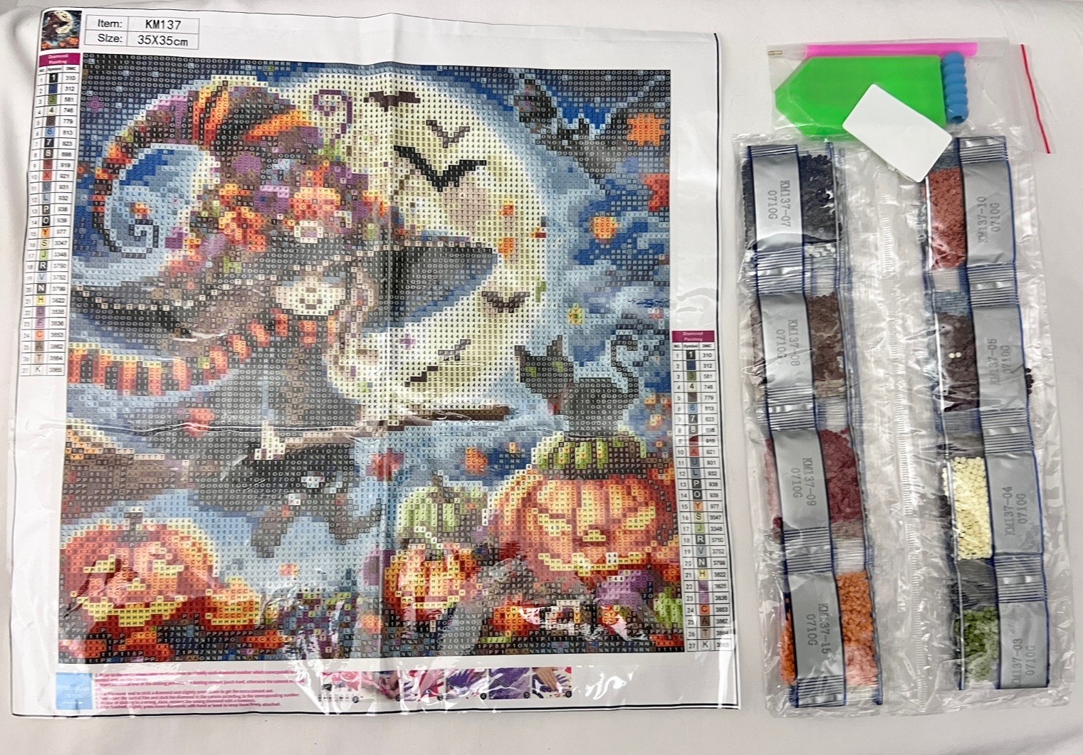 Halloween 5D Diamond Paint Art Beginners Kit 14 x 14 Witch Arts & Crafts Hobbies