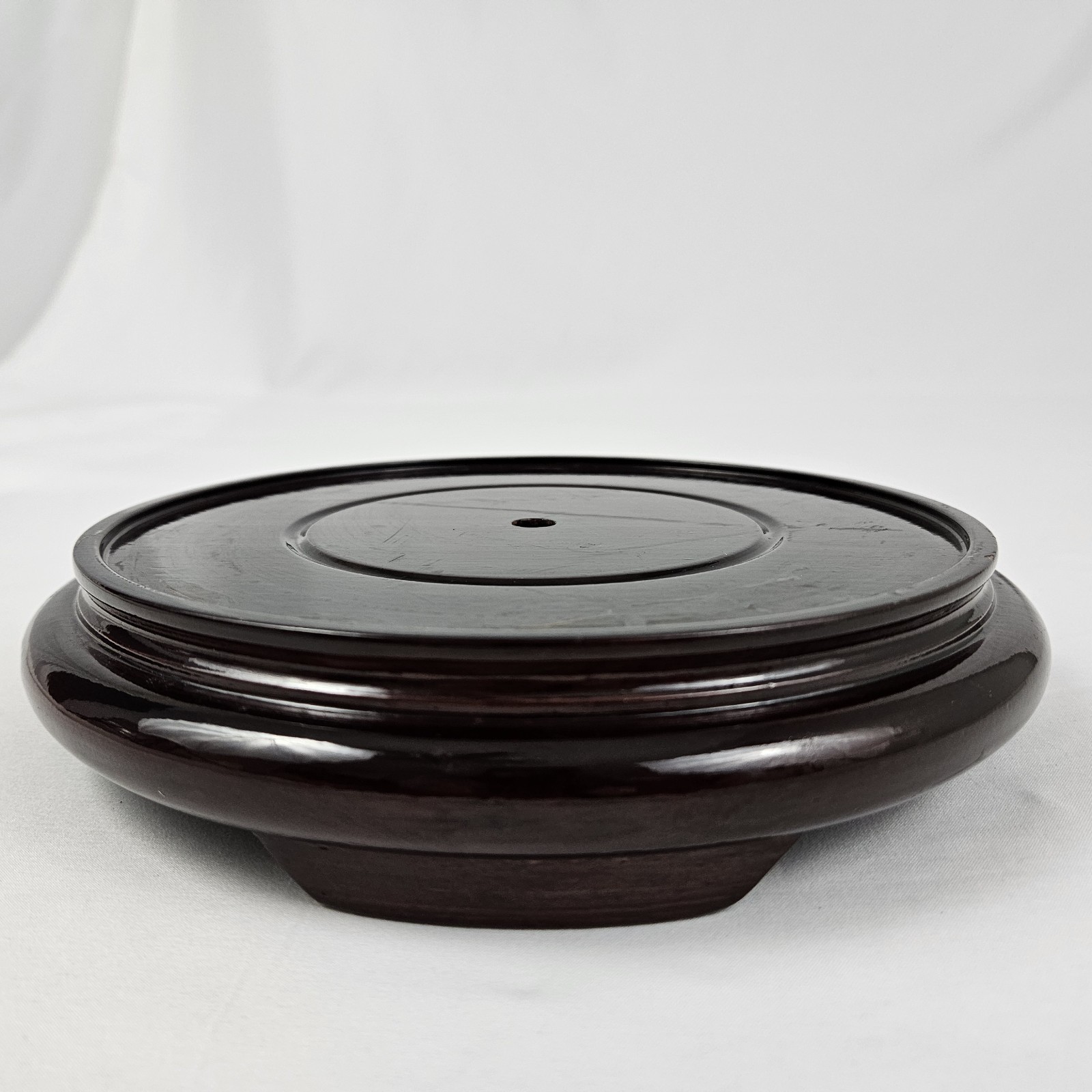 Rosewood Pedestal Solid Wood Round Base Display Stand for Vase Statue Gift 7″