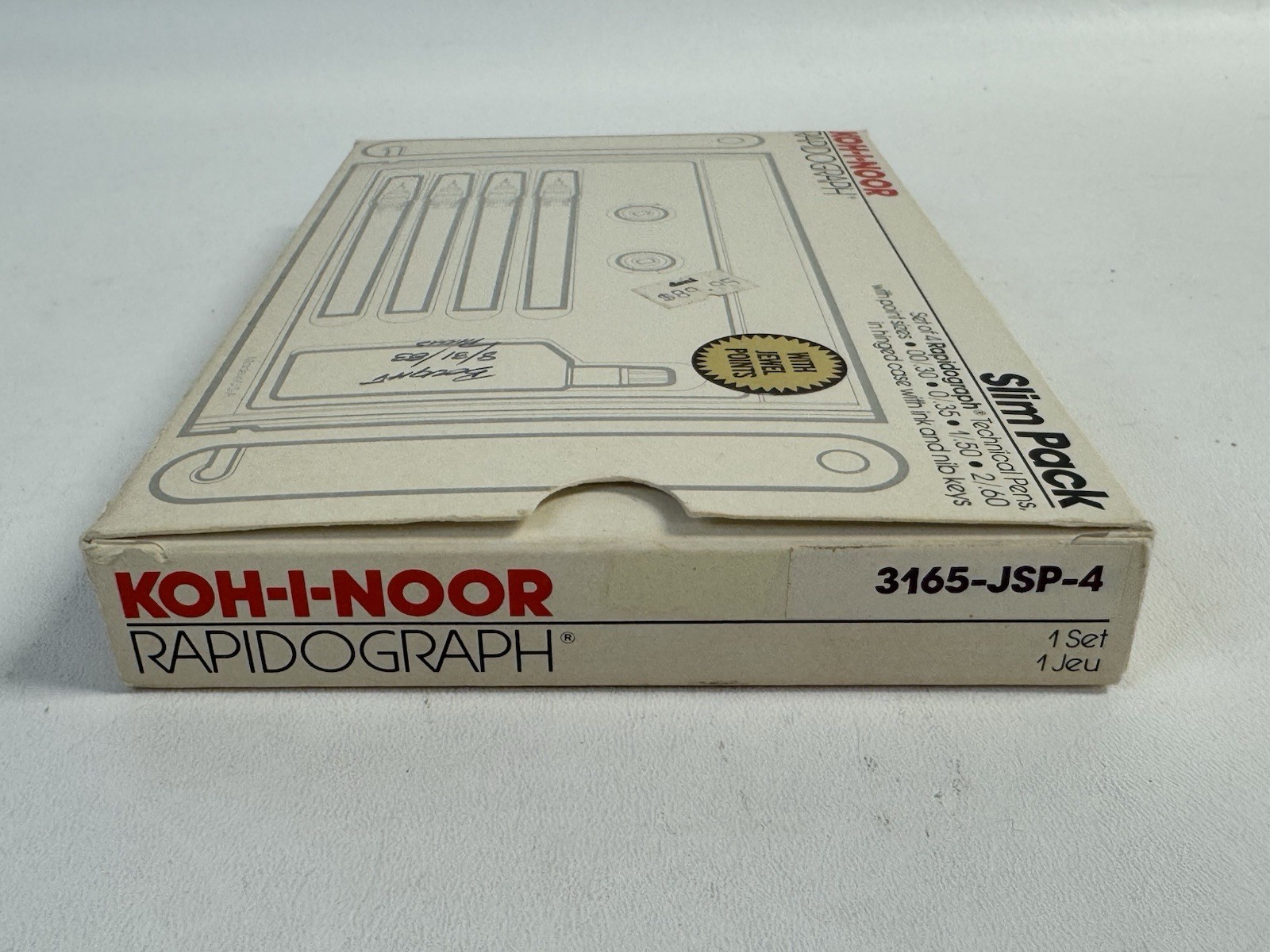 Koh-I-Noor Rapidograph Slim Pack 4 Technical Drawing Pen Set 3165-JSP-4 New