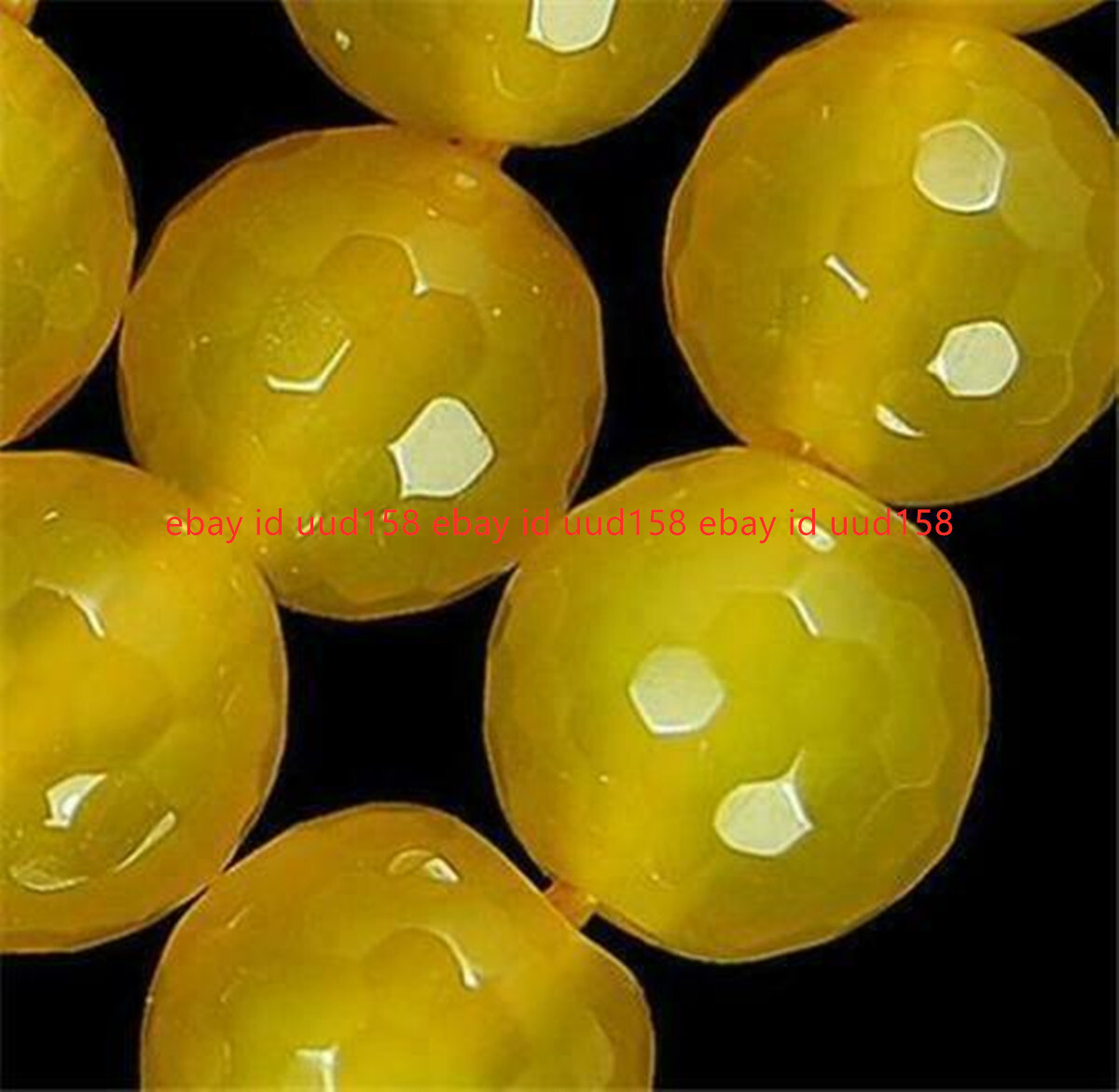 10mm Faceted Rare Yellow South America Topaz Gemstone Round Loose Beads 15”