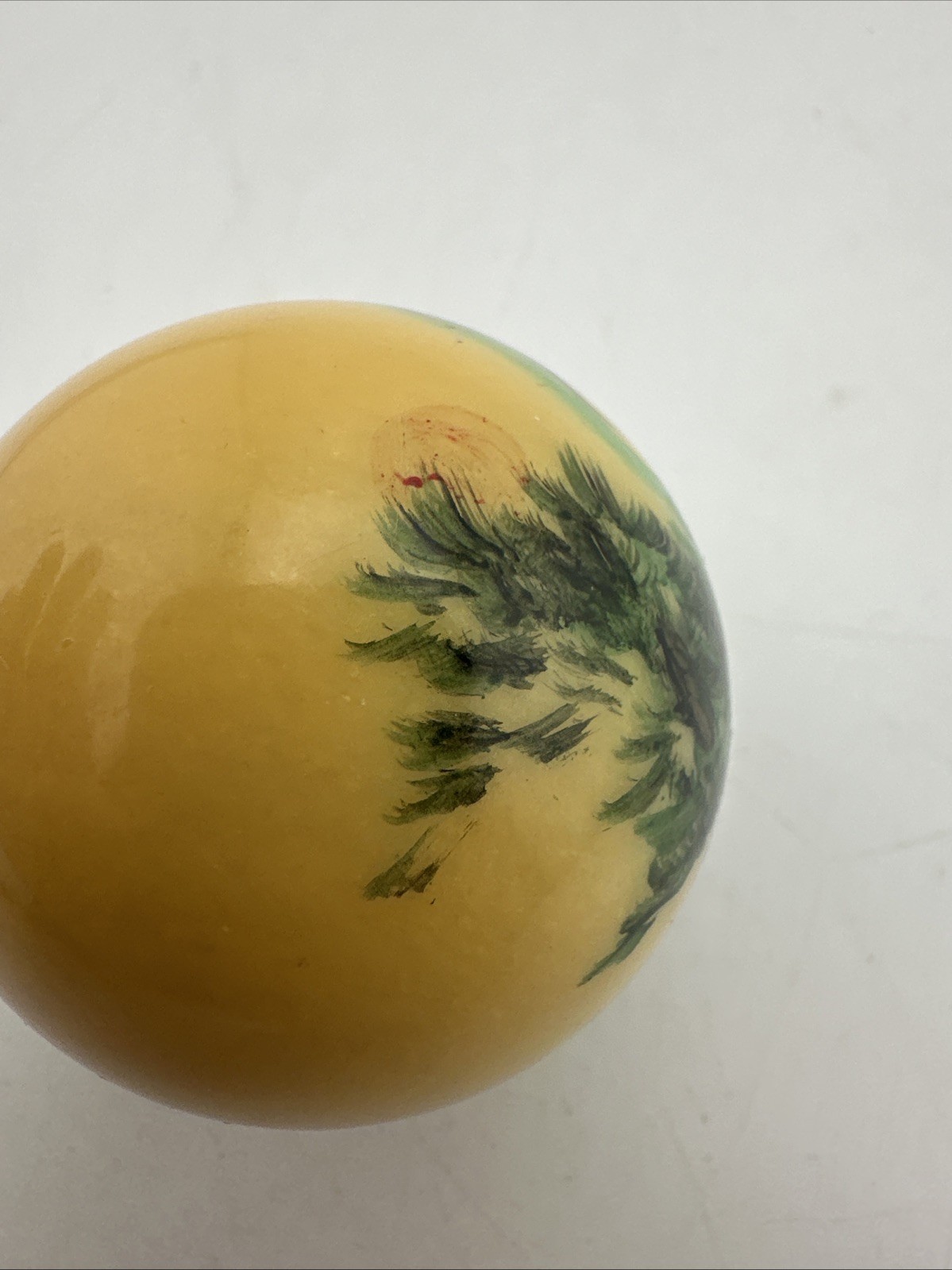 Chinese Painted Globe Ball Crane Nature Scene – bird sphere tree