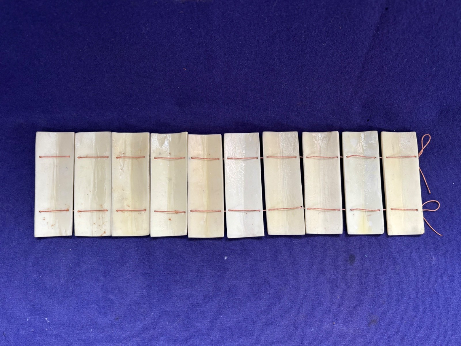 10 ANTIQUE CHINESE SCRIMSHAW SHUNGA PANELS ETCHED EROTICA ON BONE PILLOW BOOK
