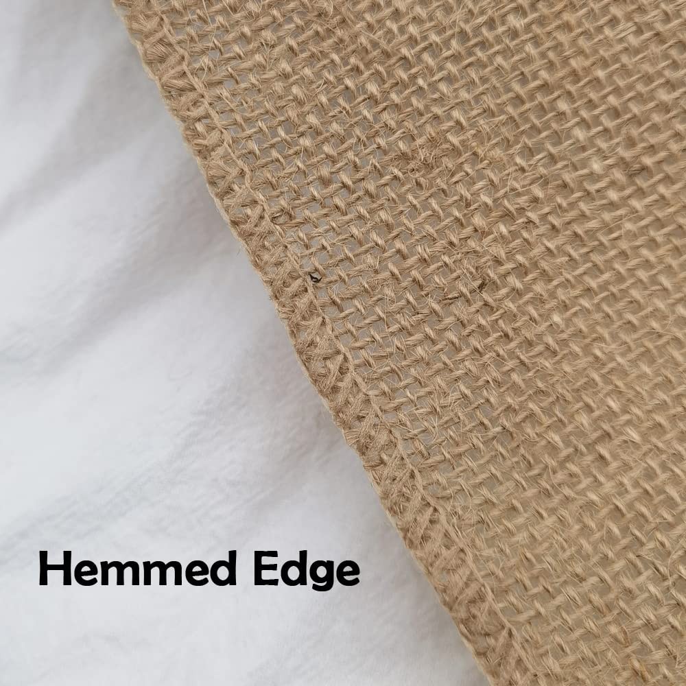 8″ Natural Burlap Fabric Roll – 10 Yards Jute Ribbon for Crafting, Gift Wrapping