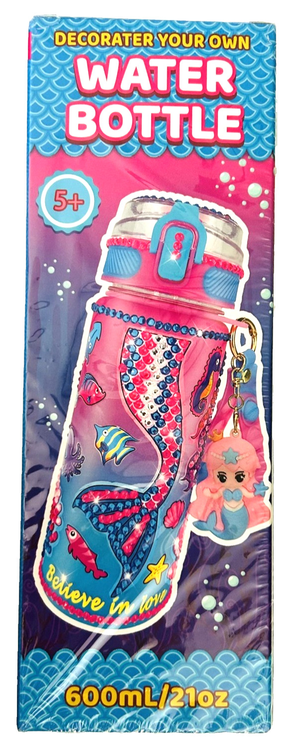 Decorate Your Own Water Bottle Mermaid DIY Kit New and Sealed