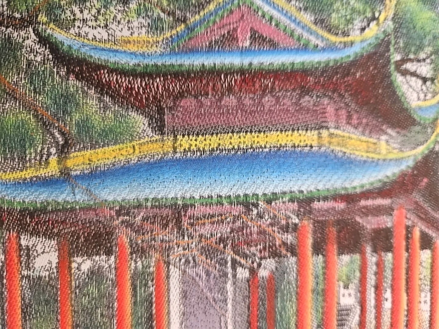 Woven Brocade Tapestey of Hangzhou Brocade Factory China Inside West Lake VTG