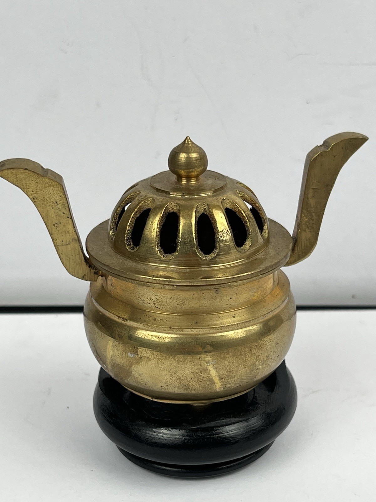 Mini Brass Asian Incense Burner / Censer – Tripod Base 2.5”