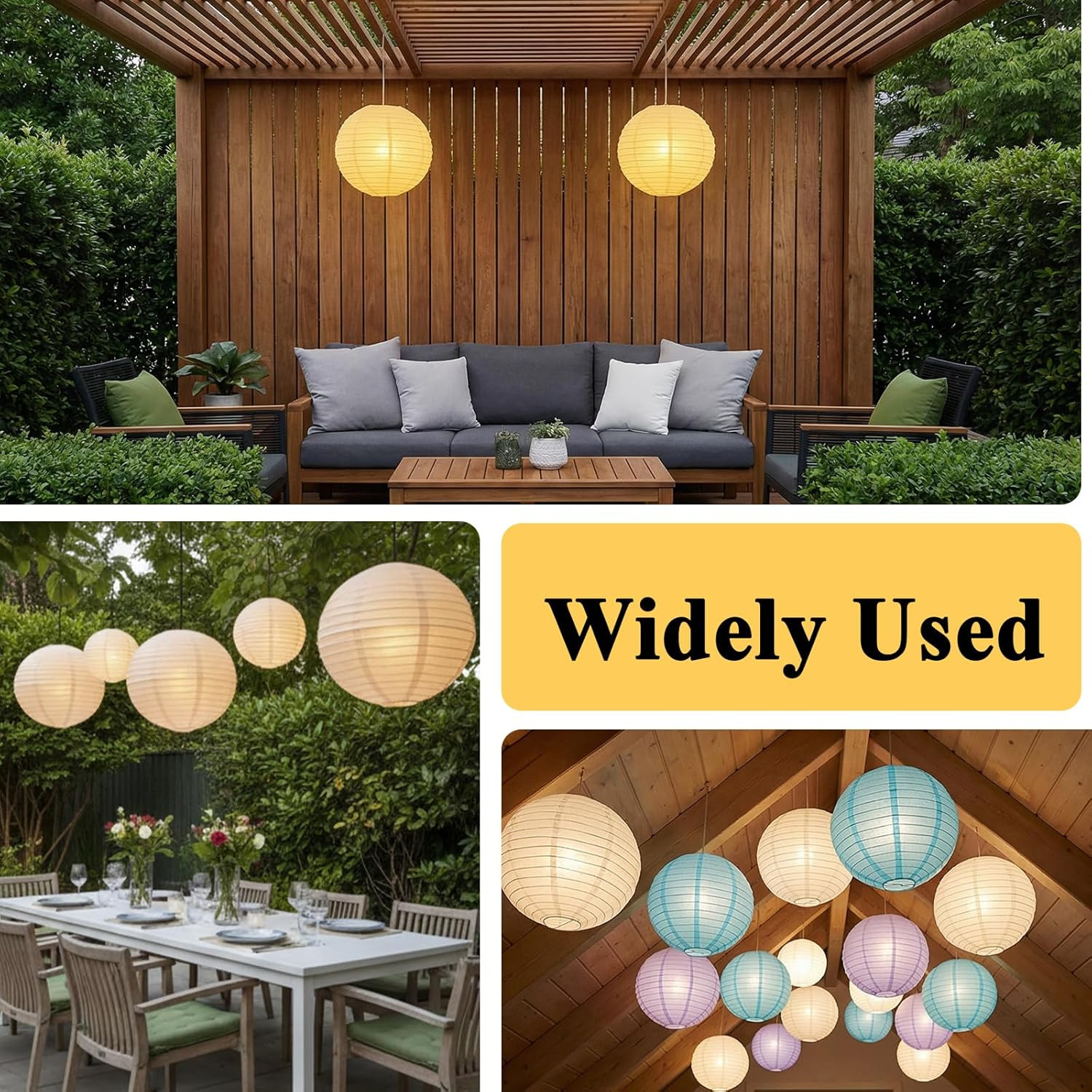 White round Paper Lantern Lampshade, 12″X12” Chinese Japanese round Hanging Pap
