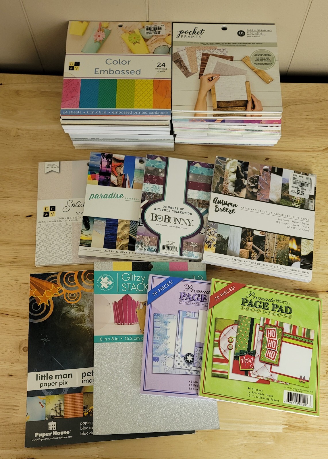 Various Brands SCRAPBOOK 6×6-6×8-8×8 6×12 CARDSTOCK-PRINTED PAPER PAD You Choose
