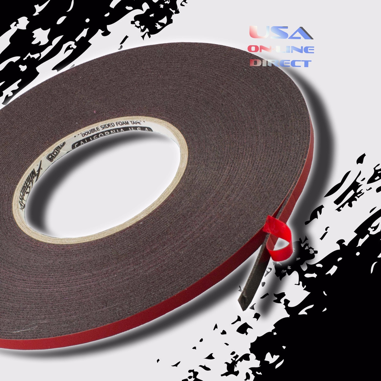 Double Sided acrylic Foam High Strength Adhesive Tape 60 Ft of 1/4″ Width roll