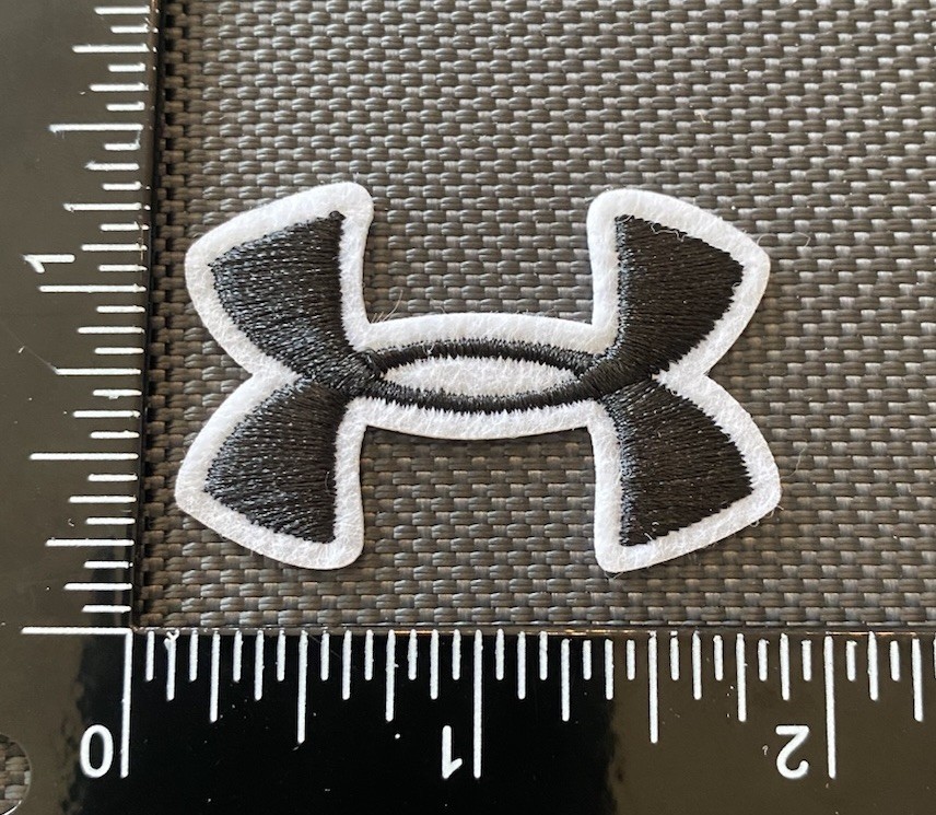 Under Armour Logo Sports Wear Apparel Black Embroidered Iron On Sew On Patch NEW