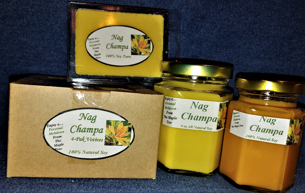 **NEW** Hand Poured Floral Scents Soy Candles, Tarts & Votives – Nag Champa