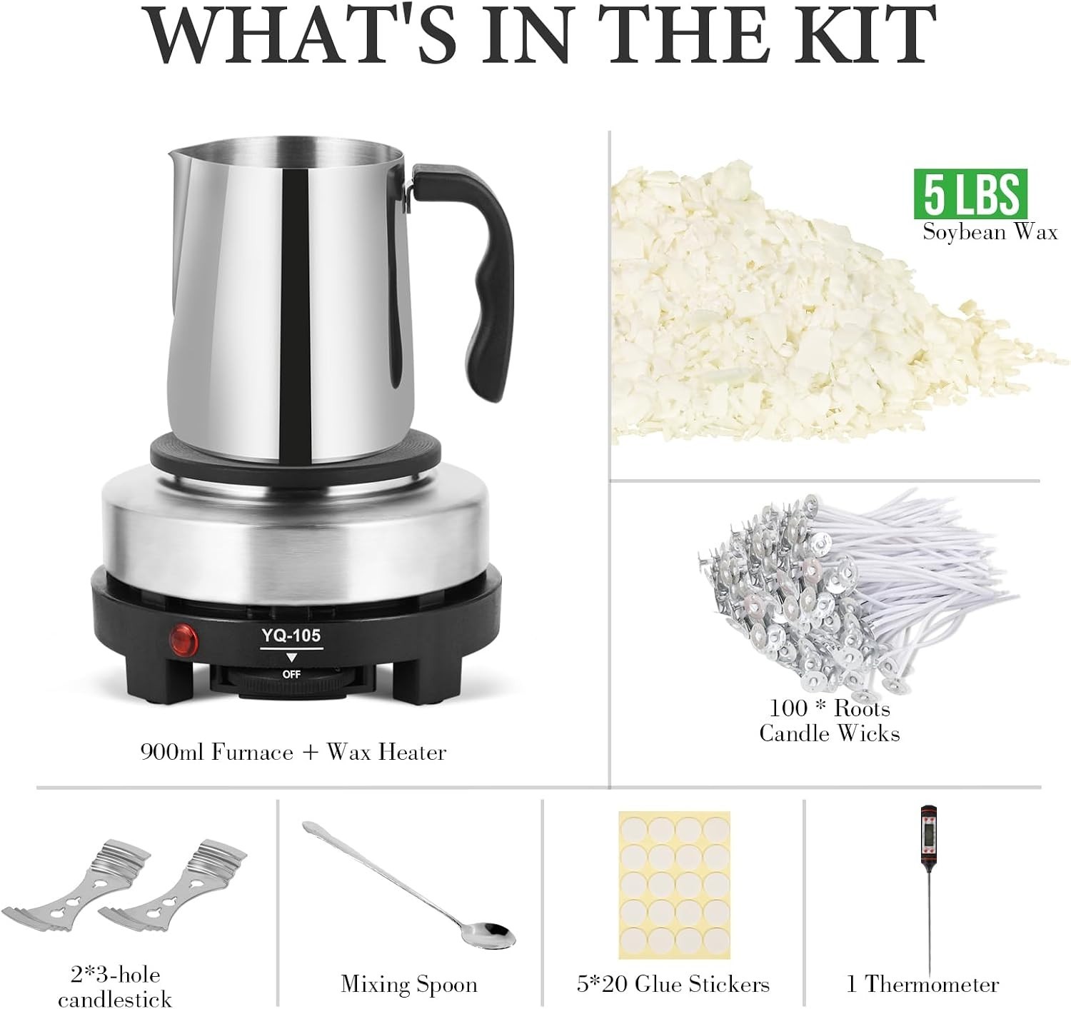 DIY Candle Kit with 5lbs Soy Wax Flakes