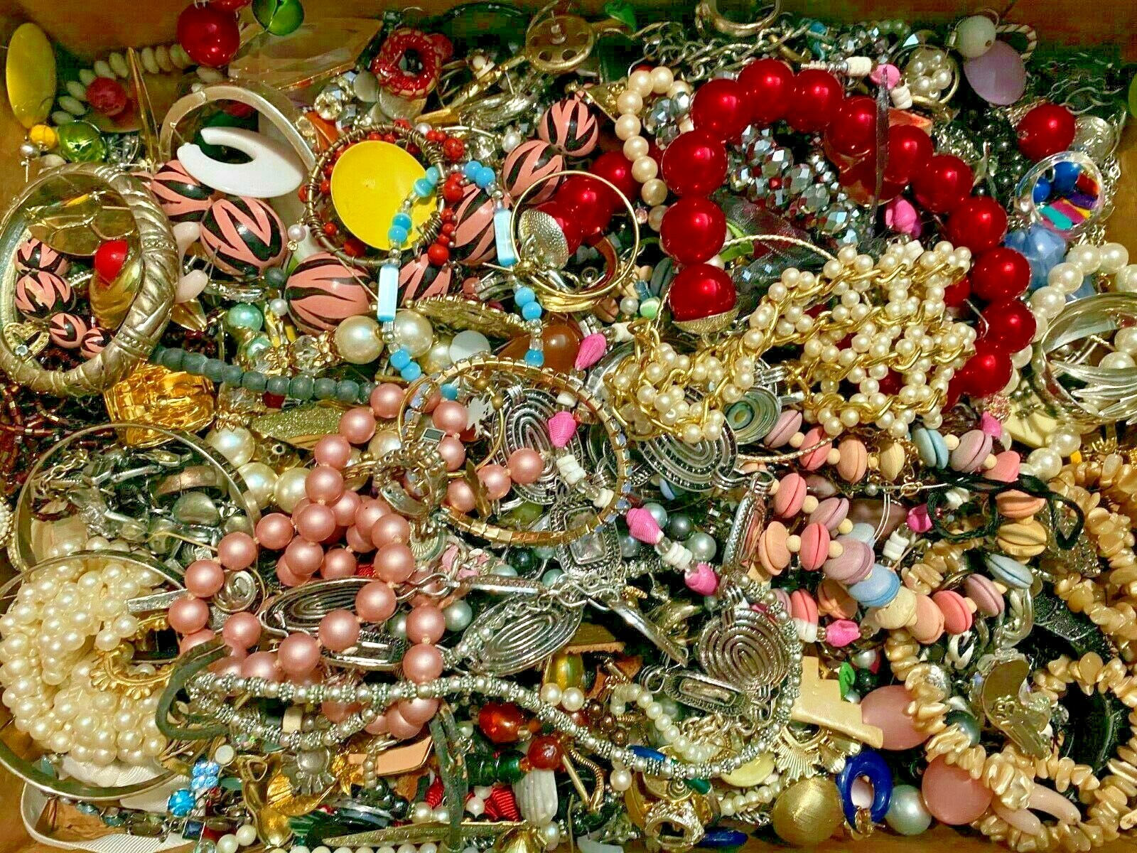 3 Lbs Pounds Junk Craft Harvest Jewelry Making Lot Tangle Sorting ASMR Therapy
