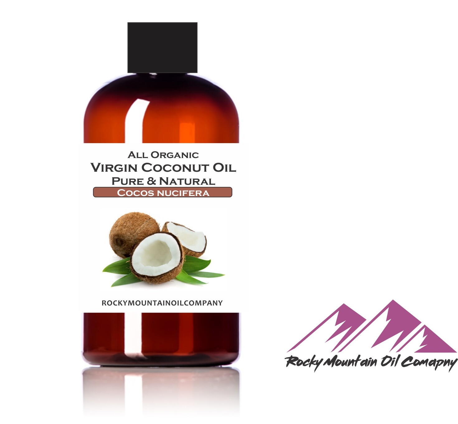ORGANIC RAW EXTRA VIRGIN COCONUT OIL UNREFINED 2 4 8 16 32 oz GLASS BOTTLE OPT.