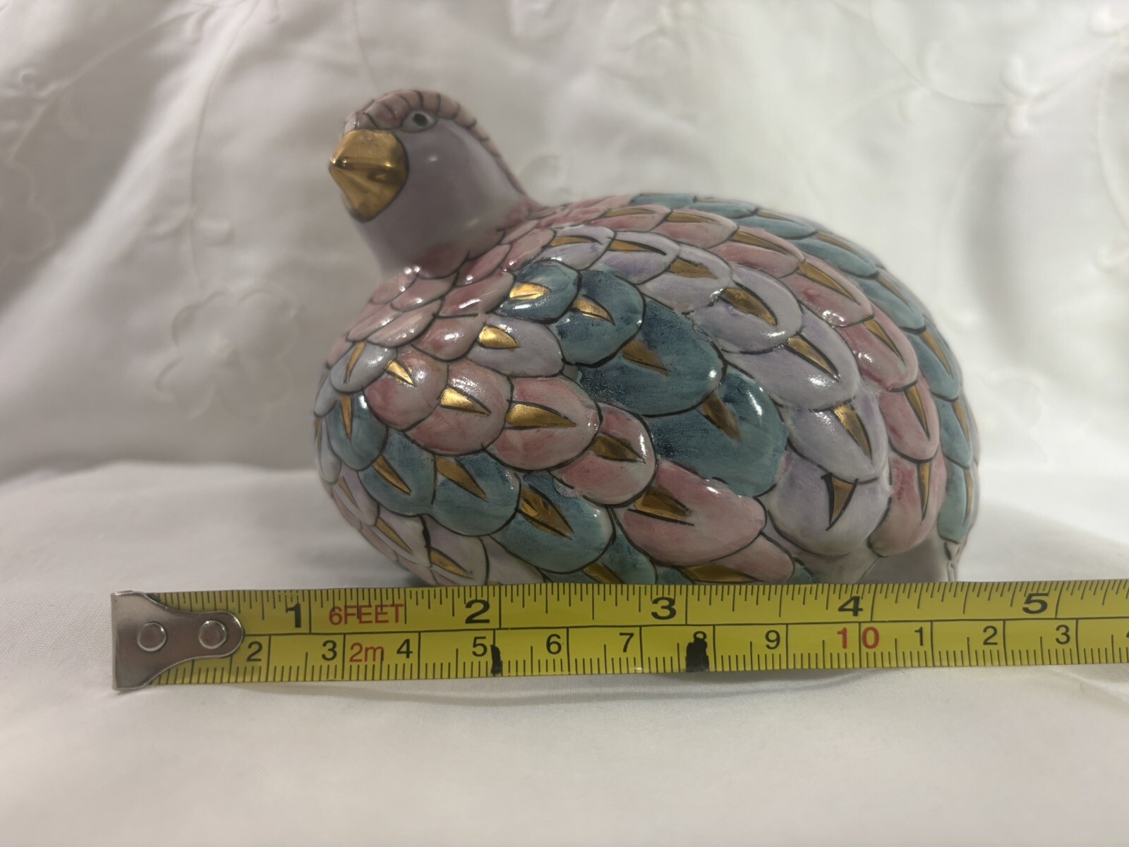 RARE Vintage H.F.P Macau Ceramic Love Birds Doves Chinese Porcelain TOYO