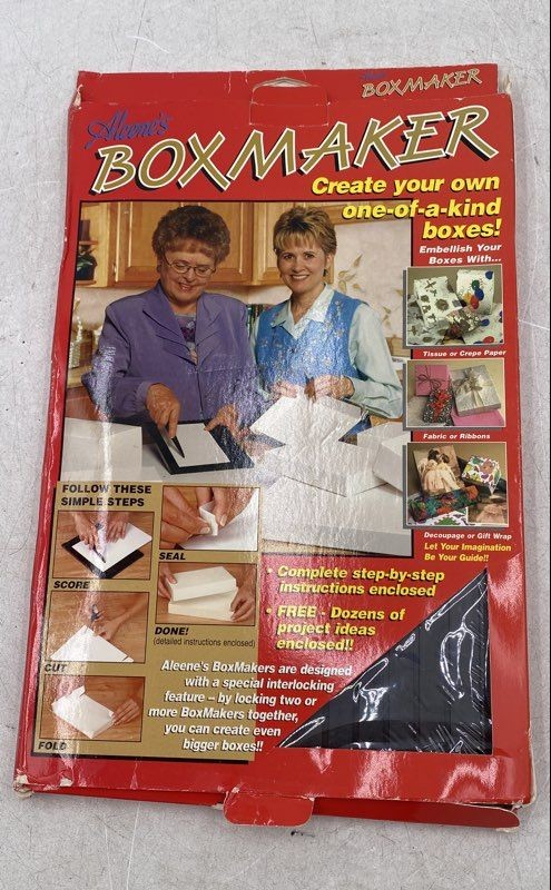 Vintage Aleene’s Boxmaker 1990’s Create Your Own Box Maker Craft Kit