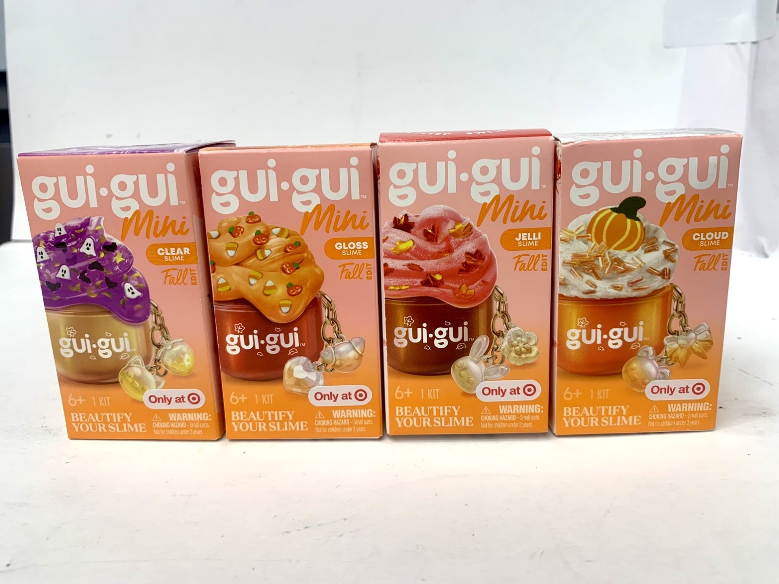 Gui Gui Mini Target FALL EDITION Slime Keychain Lot Of 4 – COMPLETE SET