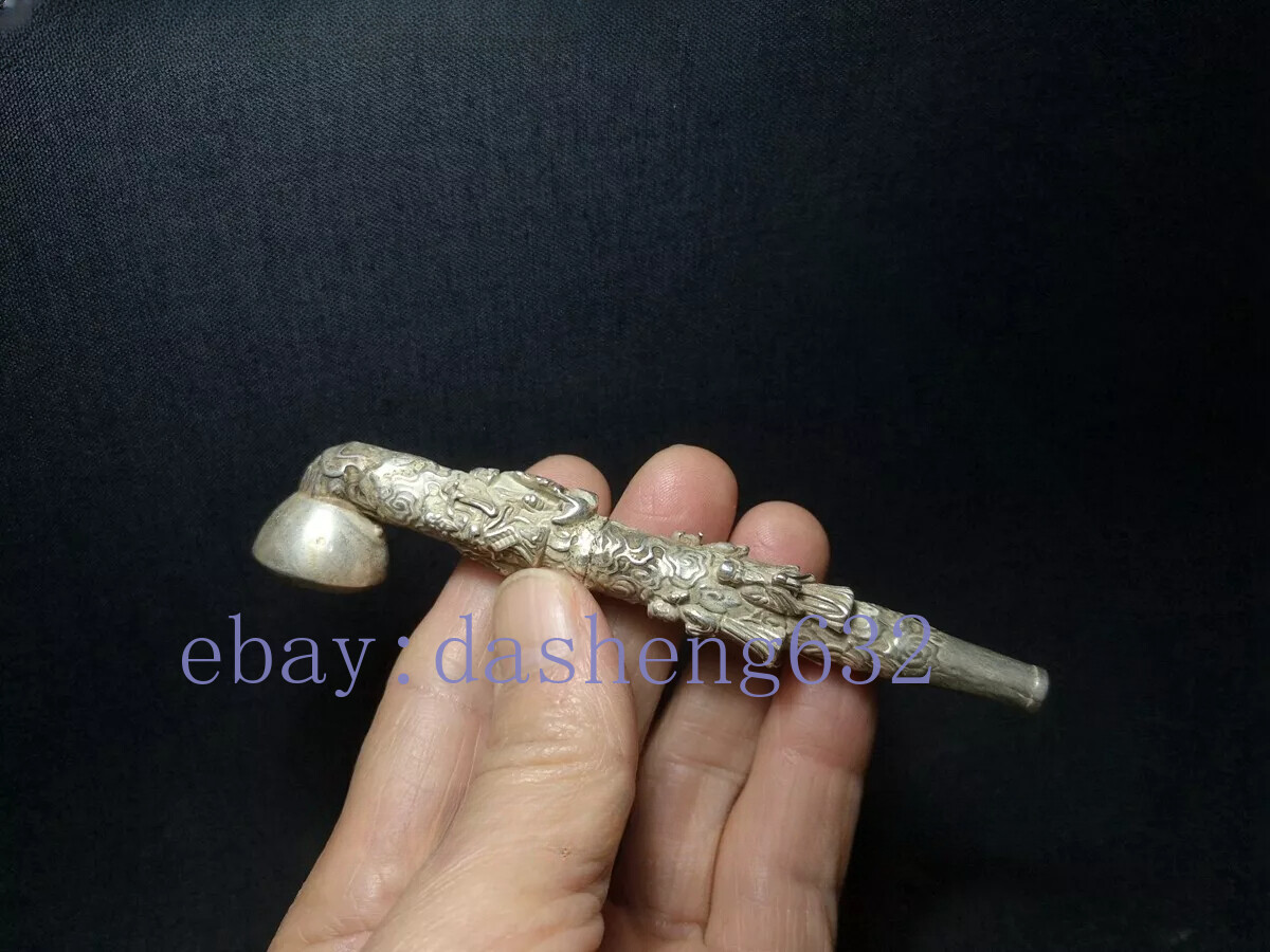 Chinese Carving Eight Immortals person Tobacco Pipe Gift Collection