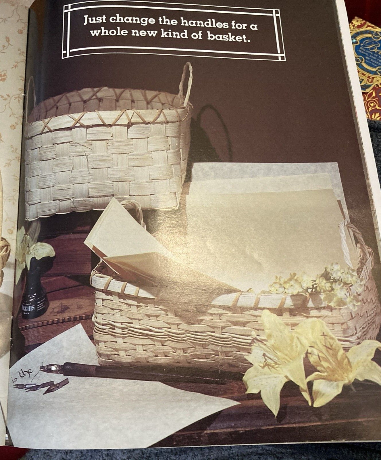 Vtg Rare Plaid Enterprises Inc. BASIC BASKET WEAVING Pattern 1983 bk #7726