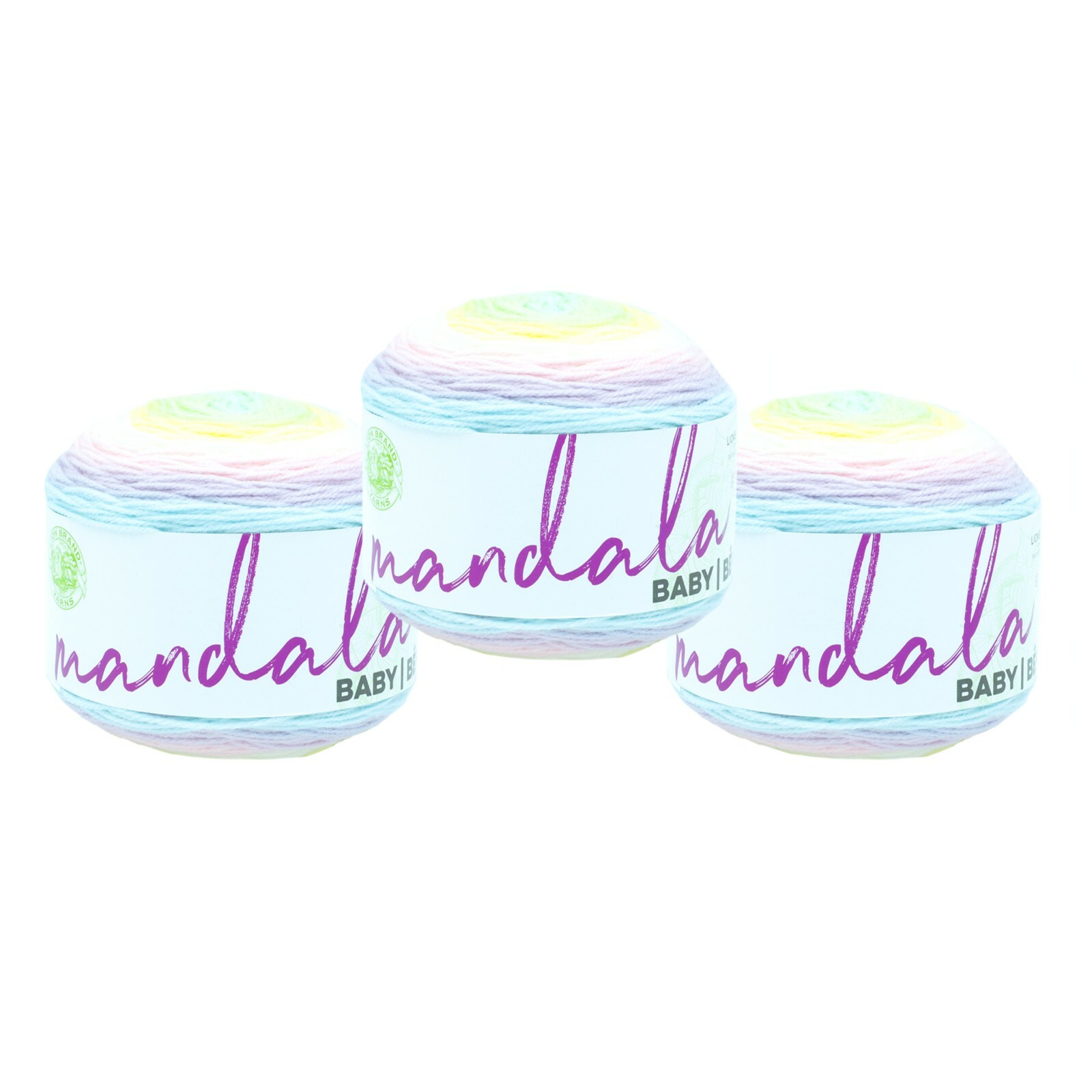 (3 Pack) Lion Brand Yarn 526-228AE Mandala Baby Yarn, Diagon Alley