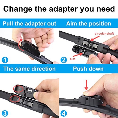 24 and 18 Inch Front Windshield Wipers Blades | Streak-Free & Quiet Durable