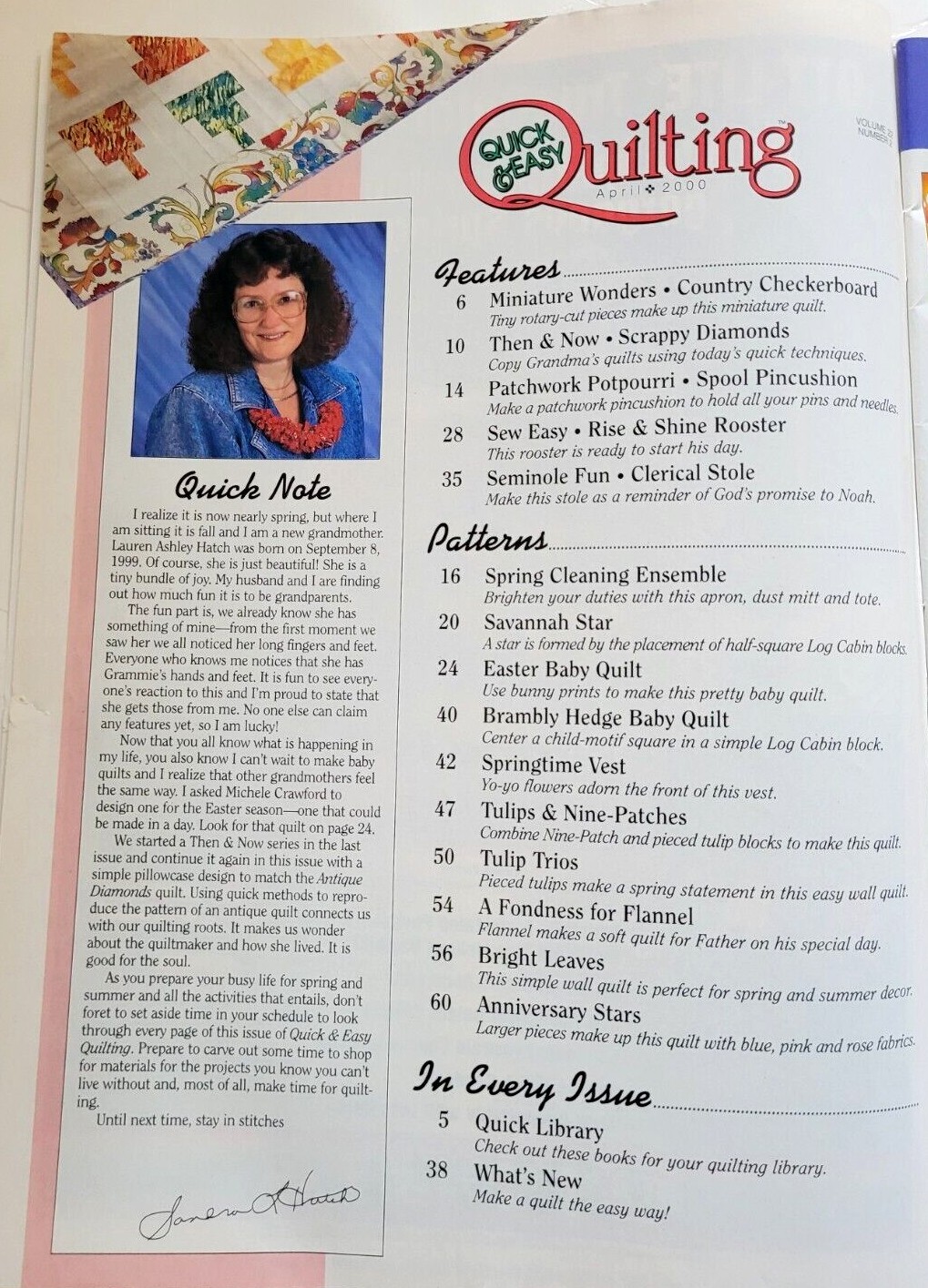 Quick & Easy Quilting, 1994-2002,$3 each, choose your issues, quilting magazines