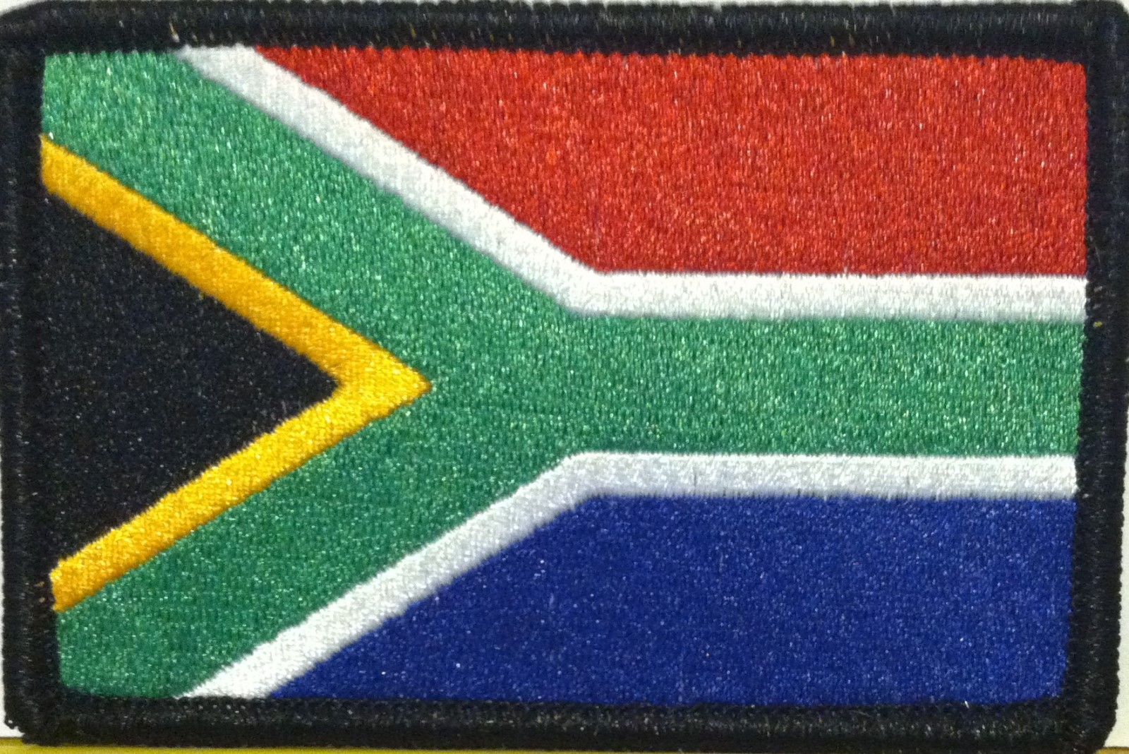 SOUTH AFRICA Iron On Morale Patch Military ARMY Emblem Black Border