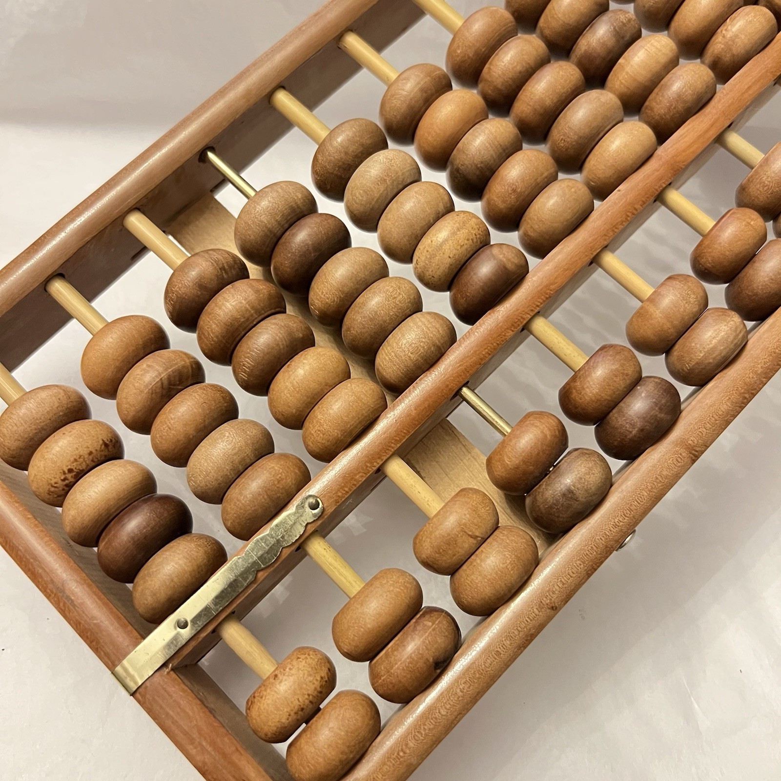 VTG Chinese Rosewood Abacus, 14.5”x 6.25” Brass Accents, Zhejiang Province