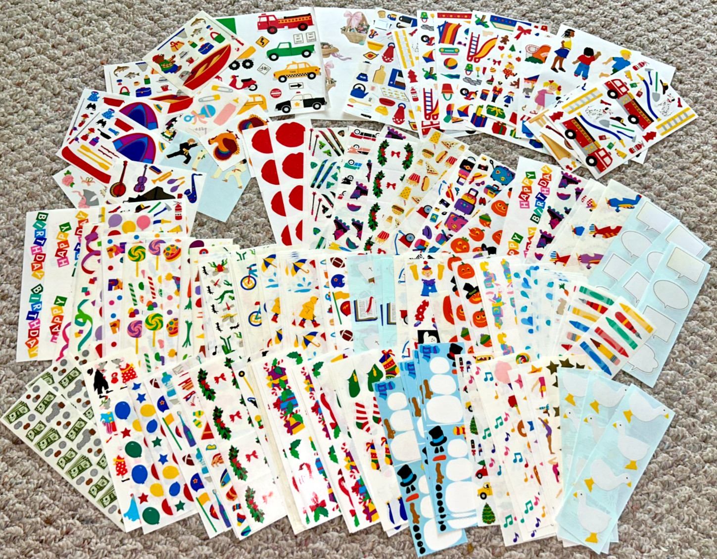 Mrs Grossmans Sticker Lot Holiday Birthday Kids 175+ Strips Creative Memories