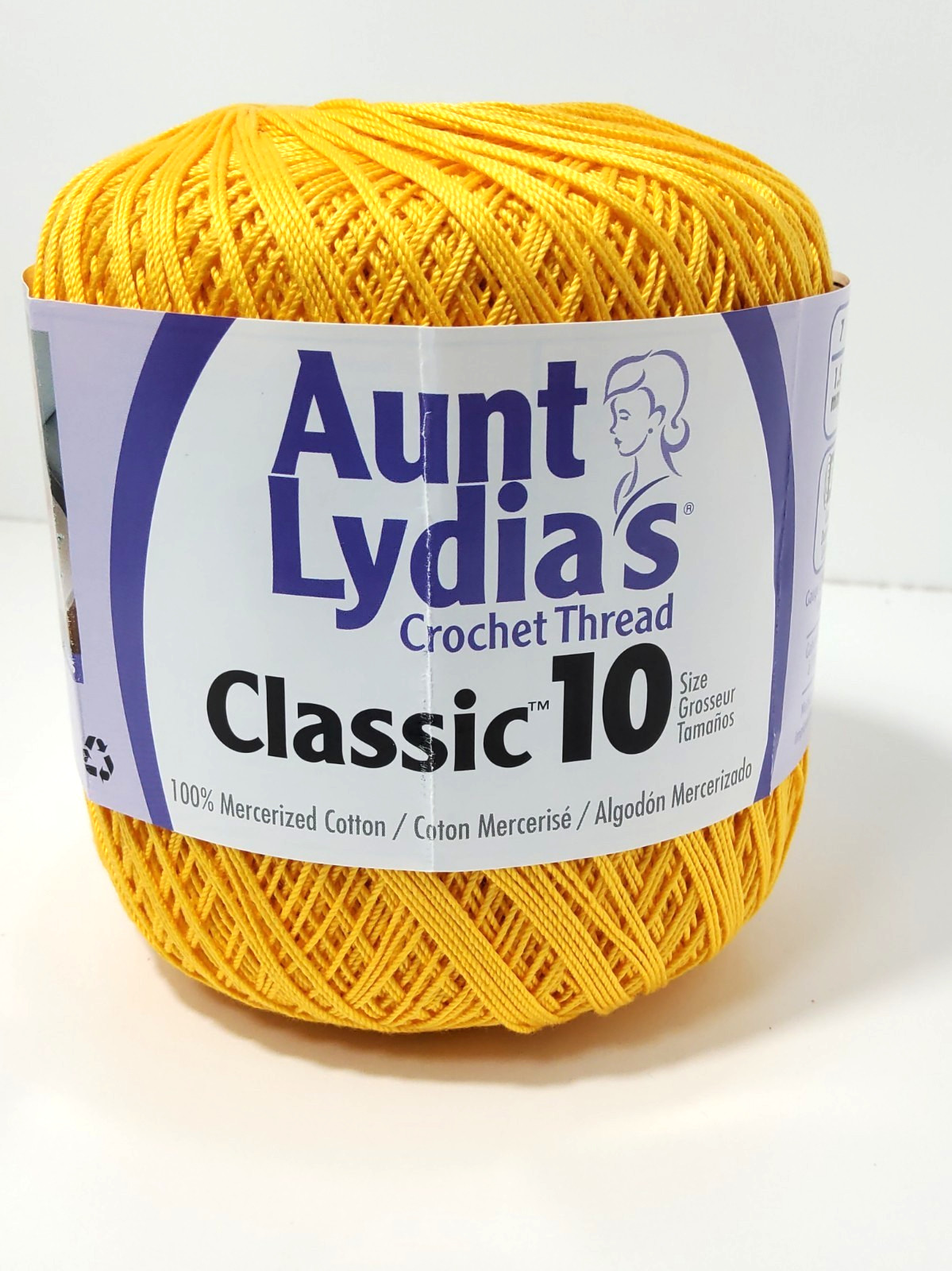 2.9 Oz Aunt Lydia ~ (0421-Goldenrod) – Crochet Thread – Classic Size 10