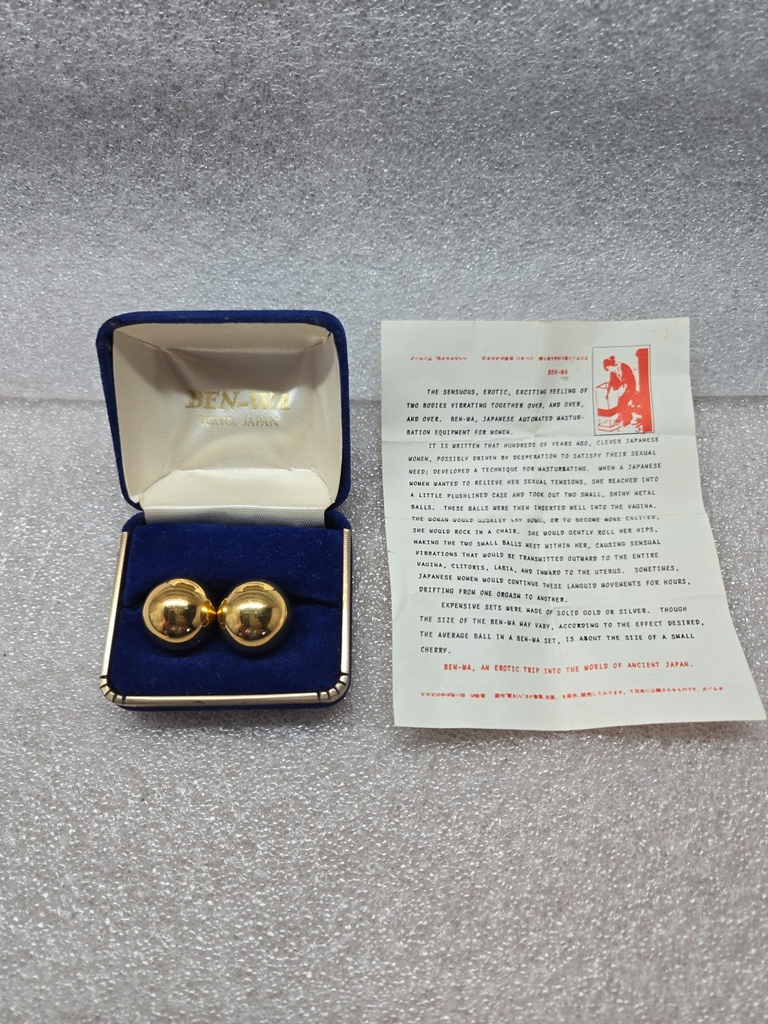 Vintage 1980/90’s Ben-Wa Balls in original Blue Case