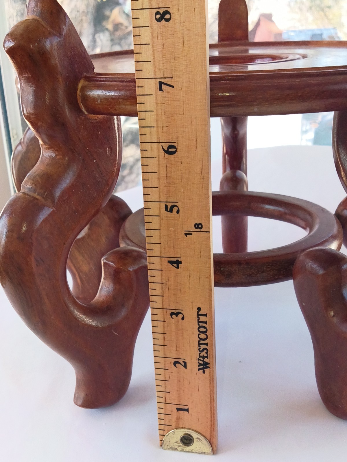 Vintage Wooden 5 Legged Plant/ Fish Bowl Stand Pedestal
